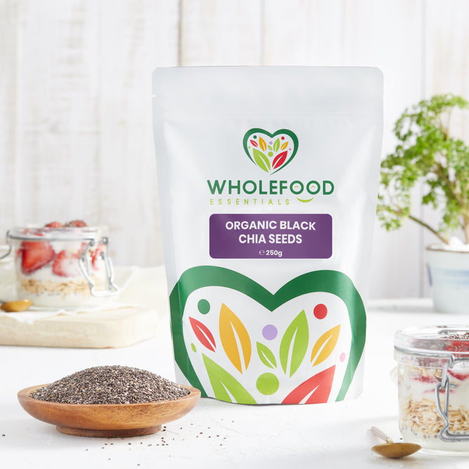 Organic Black Chia Seeds Wholefood Essentials